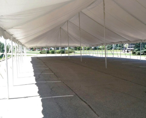 Interior or 40x120 Pole Tent