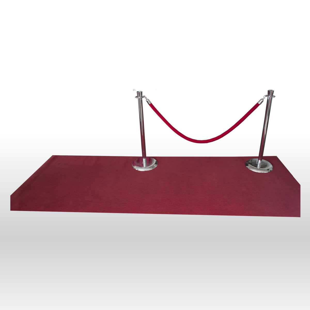 Red Carpet Walkway & Stanchions with Red Velvet Rope - The Party