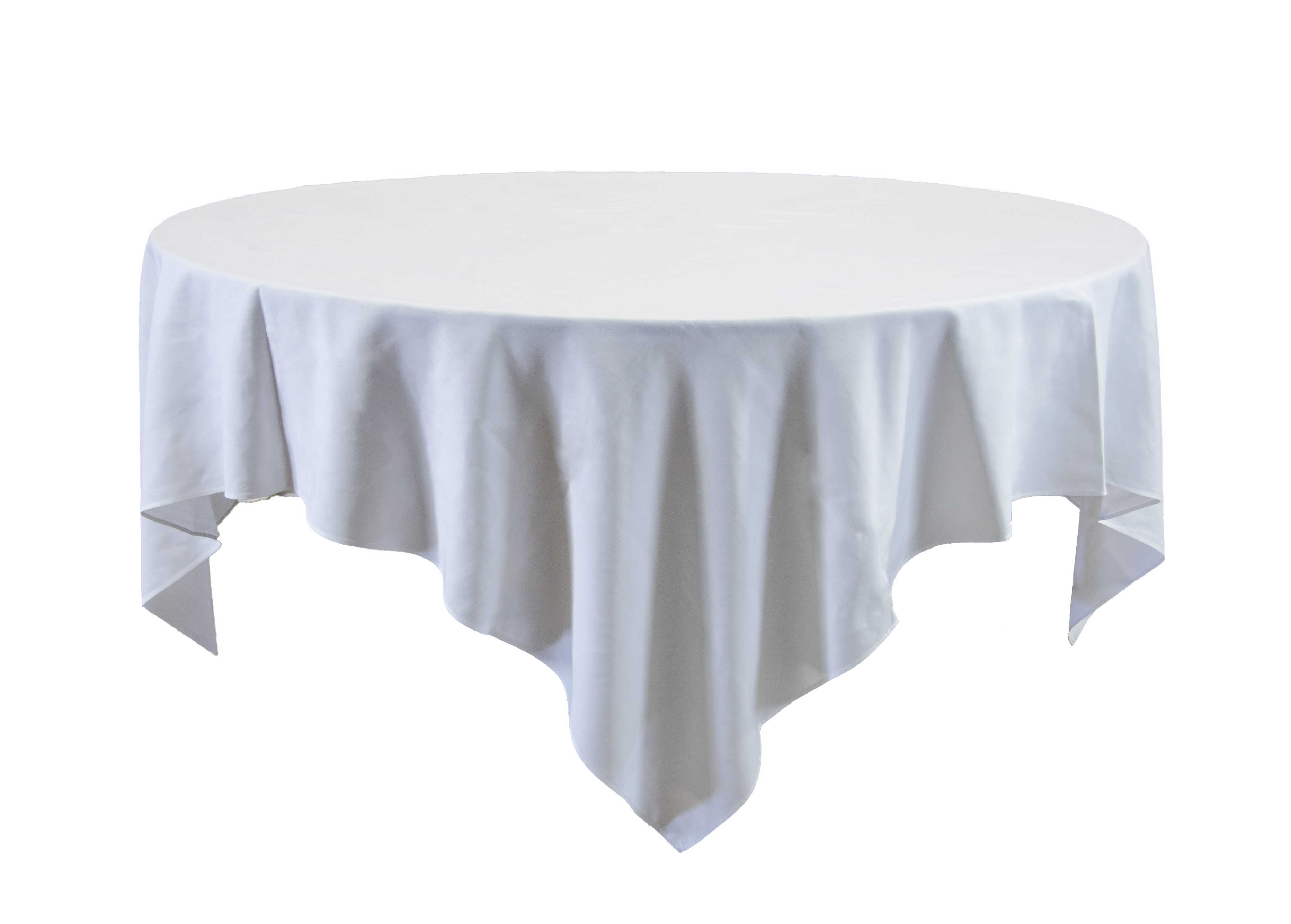 white round table linens
