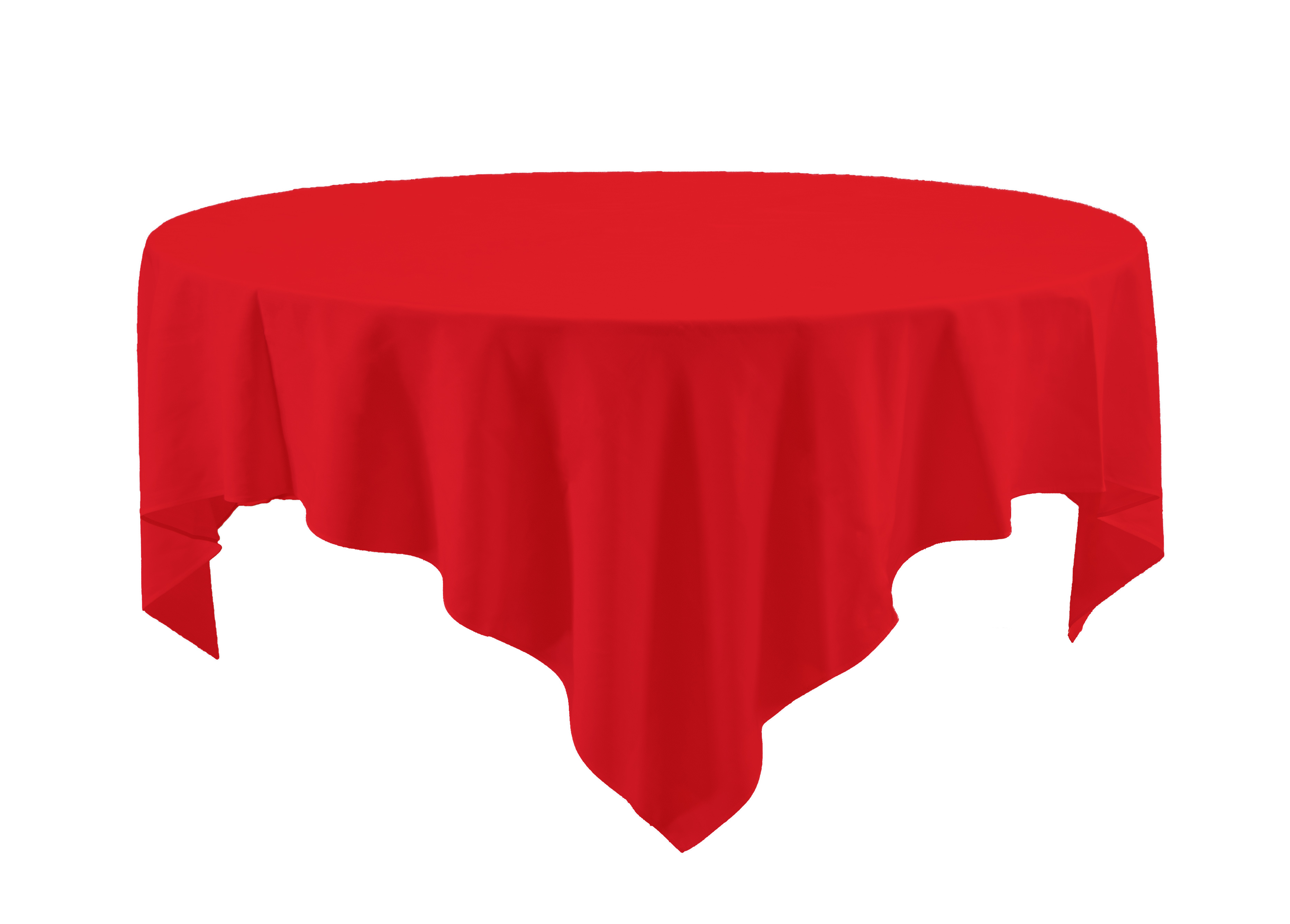 85 x 85 RED tablecloth The Party Centre