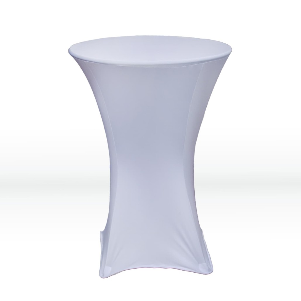 White Spandex Table Cloth